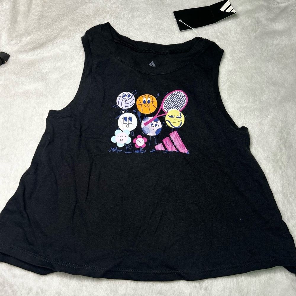 NWT Adidas black graphic tank top